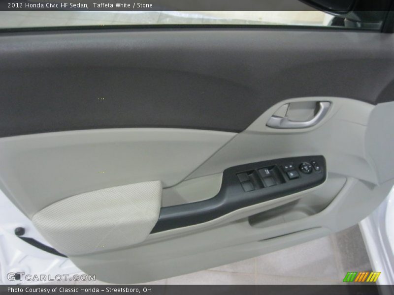 Taffeta White / Stone 2012 Honda Civic HF Sedan