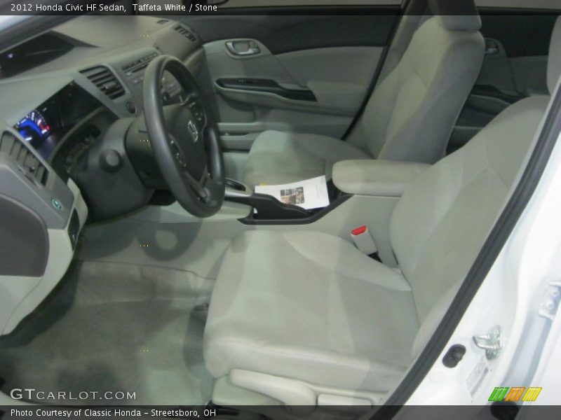 Taffeta White / Stone 2012 Honda Civic HF Sedan