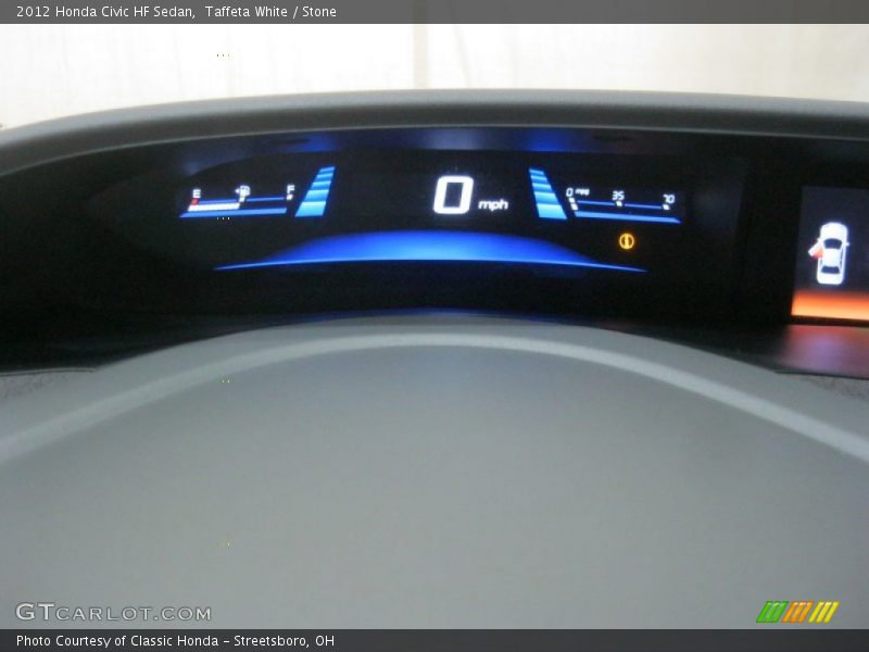 Taffeta White / Stone 2012 Honda Civic HF Sedan