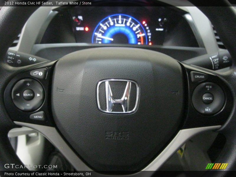 Taffeta White / Stone 2012 Honda Civic HF Sedan