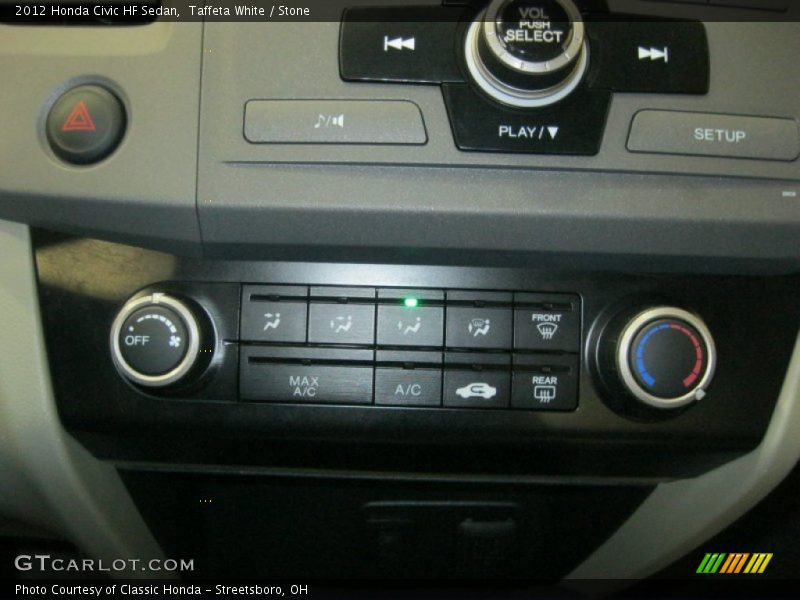 Taffeta White / Stone 2012 Honda Civic HF Sedan