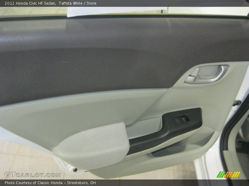 Taffeta White / Stone 2012 Honda Civic HF Sedan