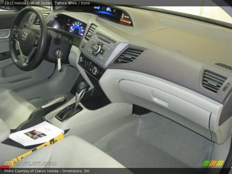 Taffeta White / Stone 2012 Honda Civic HF Sedan