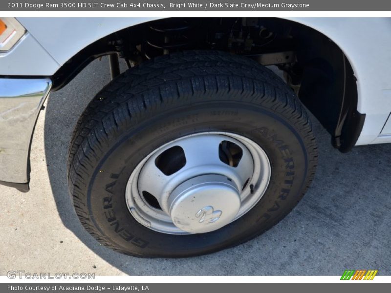 Bright White / Dark Slate Gray/Medium Graystone 2011 Dodge Ram 3500 HD SLT Crew Cab 4x4 Chassis