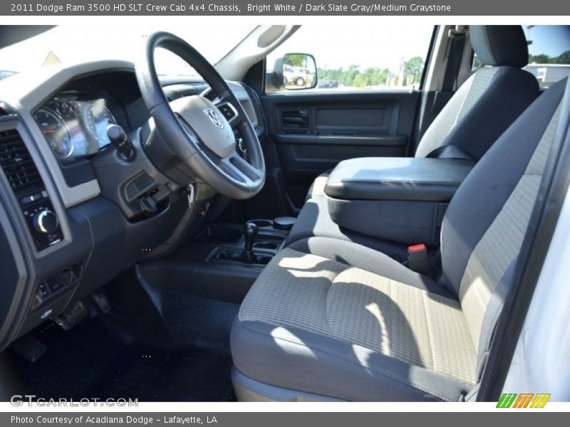 Bright White / Dark Slate Gray/Medium Graystone 2011 Dodge Ram 3500 HD SLT Crew Cab 4x4 Chassis