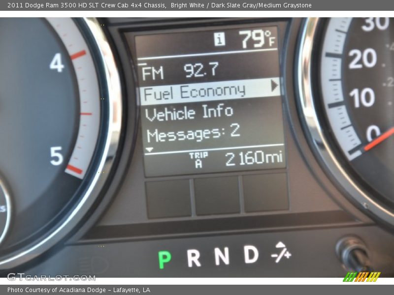 Bright White / Dark Slate Gray/Medium Graystone 2011 Dodge Ram 3500 HD SLT Crew Cab 4x4 Chassis