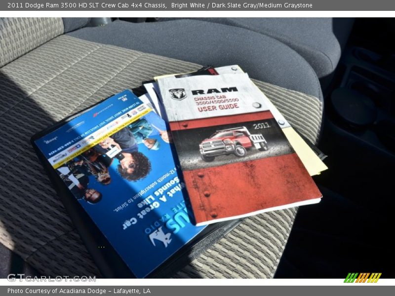 Bright White / Dark Slate Gray/Medium Graystone 2011 Dodge Ram 3500 HD SLT Crew Cab 4x4 Chassis