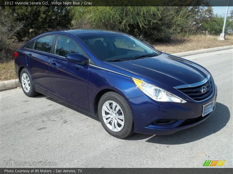 Indigo Night Blue / Gray 2012 Hyundai Sonata GLS