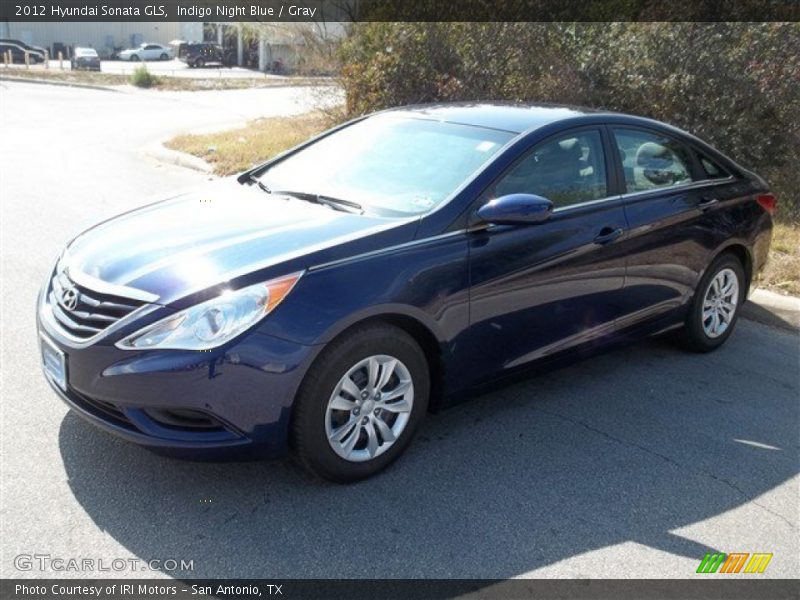 Indigo Night Blue / Gray 2012 Hyundai Sonata GLS
