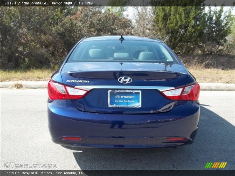 Indigo Night Blue / Gray 2012 Hyundai Sonata GLS