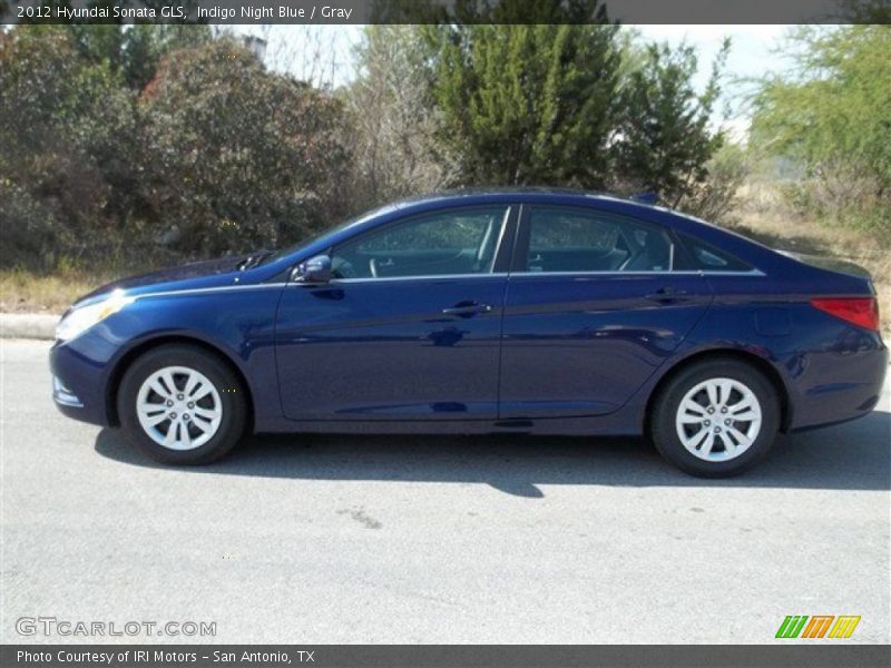 Indigo Night Blue / Gray 2012 Hyundai Sonata GLS