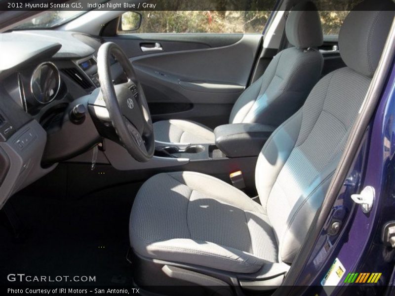 Indigo Night Blue / Gray 2012 Hyundai Sonata GLS