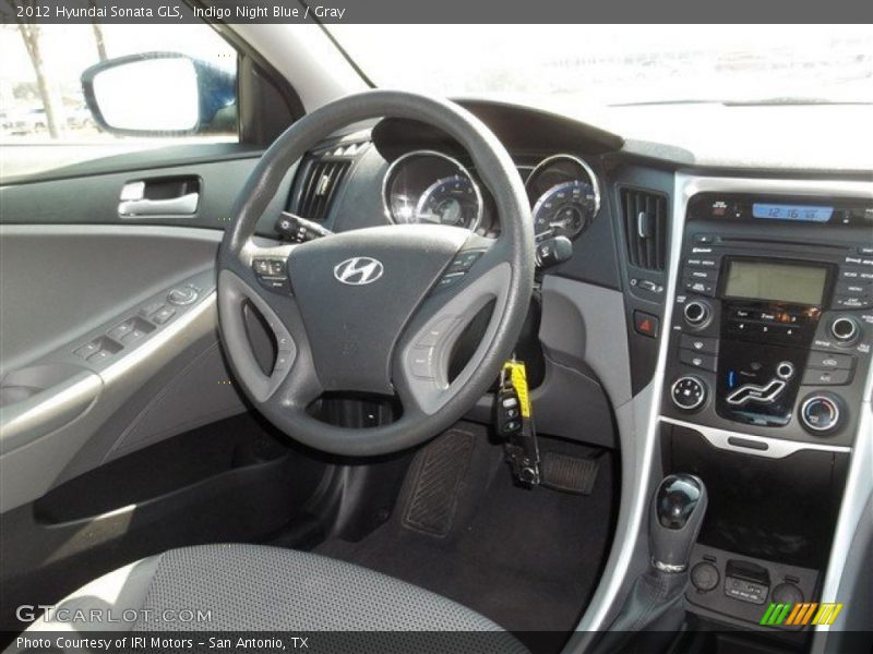 Indigo Night Blue / Gray 2012 Hyundai Sonata GLS