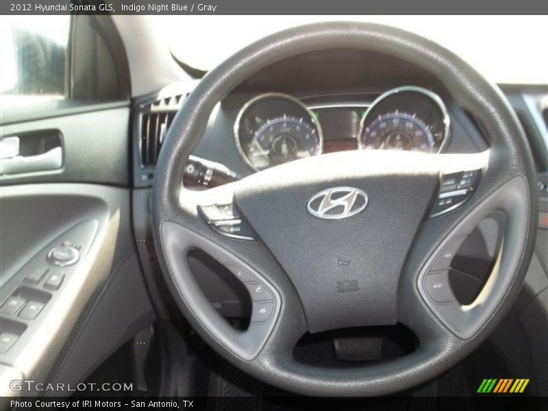 Indigo Night Blue / Gray 2012 Hyundai Sonata GLS
