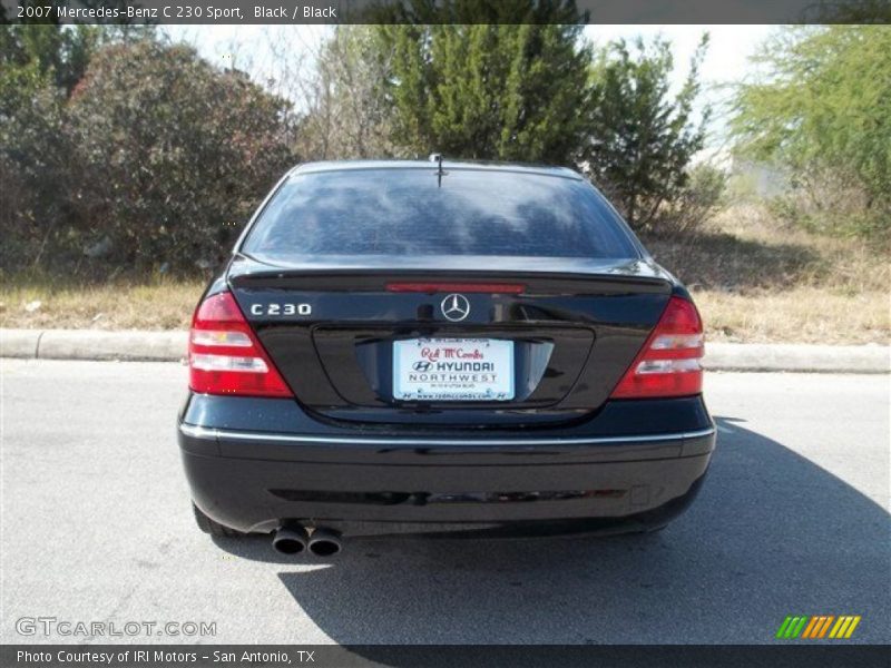 Black / Black 2007 Mercedes-Benz C 230 Sport