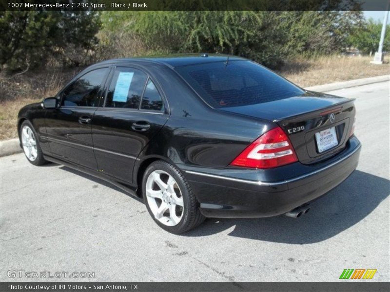 Black / Black 2007 Mercedes-Benz C 230 Sport