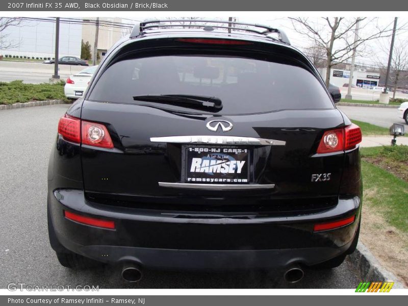 Black Obsidian / Brick/Black 2007 Infiniti FX 35 AWD