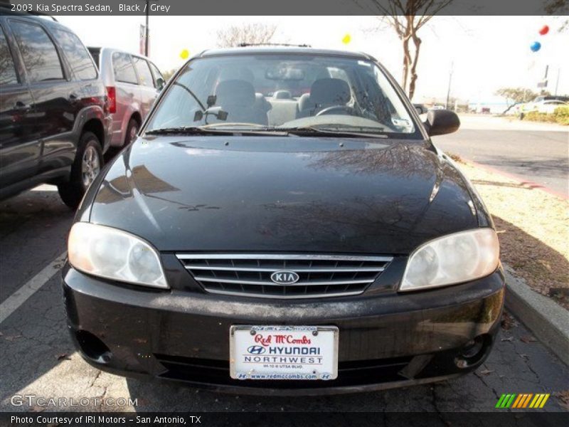 Black / Grey 2003 Kia Spectra Sedan