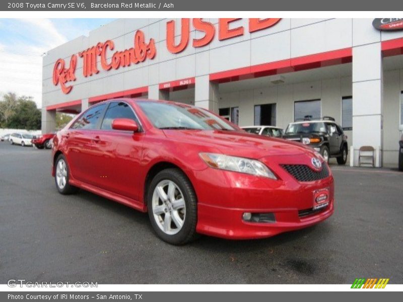 Barcelona Red Metallic / Ash 2008 Toyota Camry SE V6