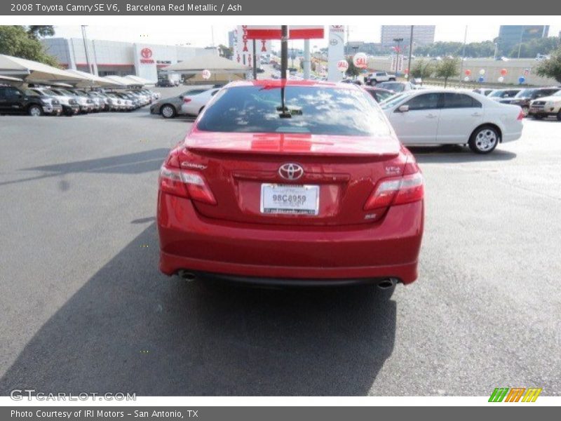 Barcelona Red Metallic / Ash 2008 Toyota Camry SE V6