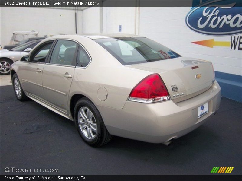 Gold Mist Metallic / Ebony 2012 Chevrolet Impala LS