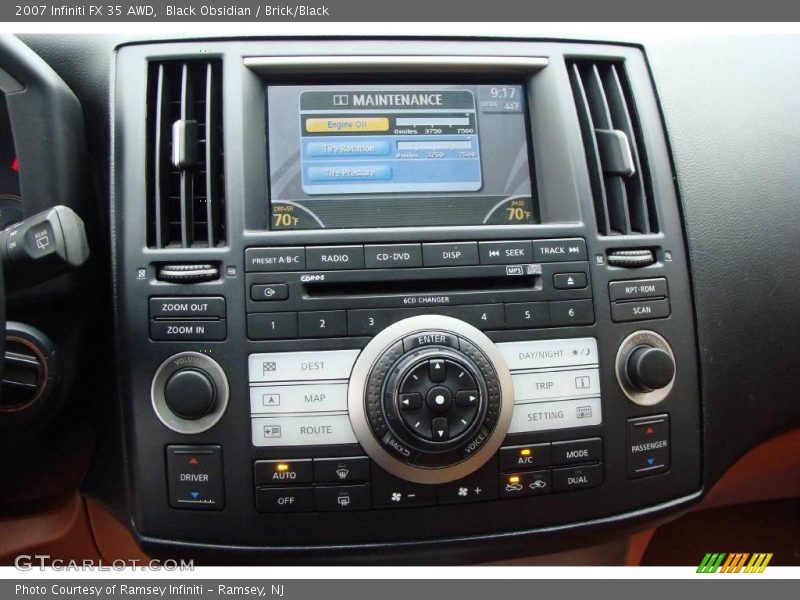 Black Obsidian / Brick/Black 2007 Infiniti FX 35 AWD