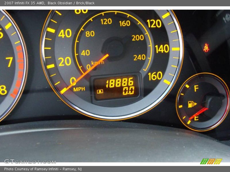 Black Obsidian / Brick/Black 2007 Infiniti FX 35 AWD