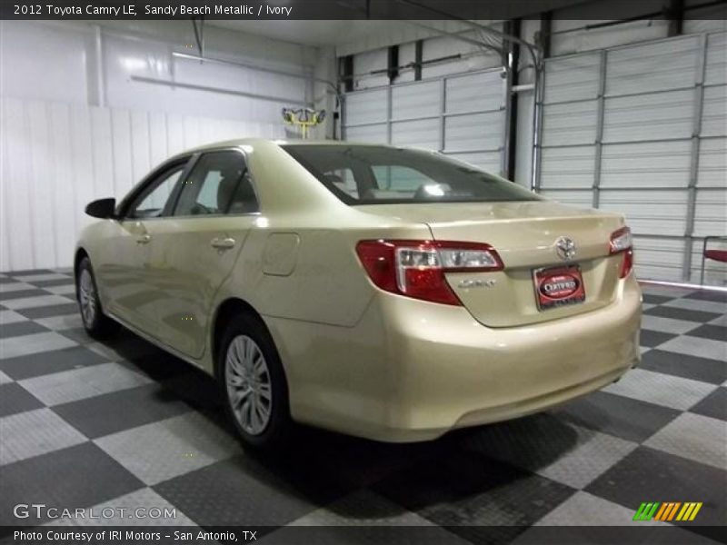 Sandy Beach Metallic / Ivory 2012 Toyota Camry LE