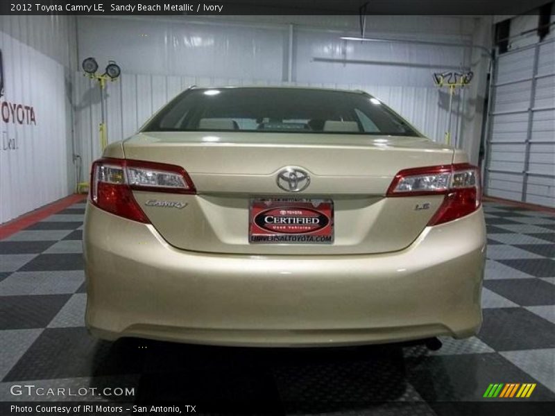 Sandy Beach Metallic / Ivory 2012 Toyota Camry LE