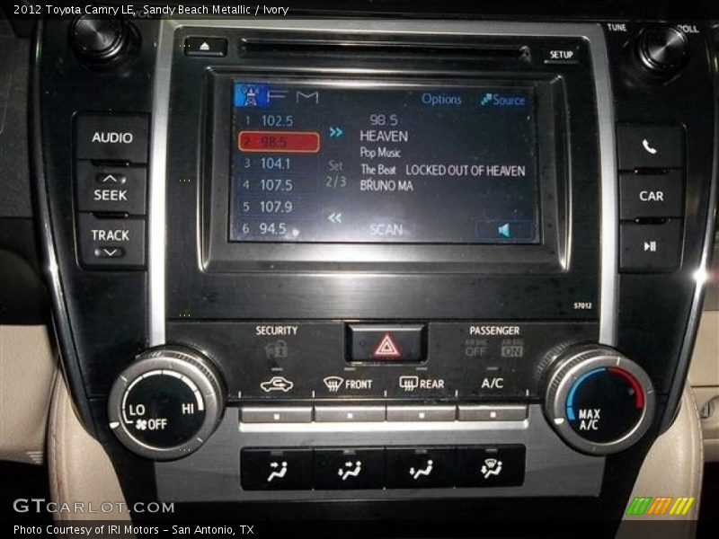 Sandy Beach Metallic / Ivory 2012 Toyota Camry LE
