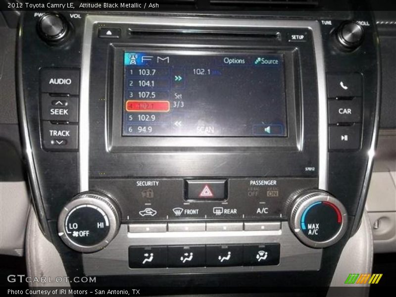 Attitude Black Metallic / Ash 2012 Toyota Camry LE