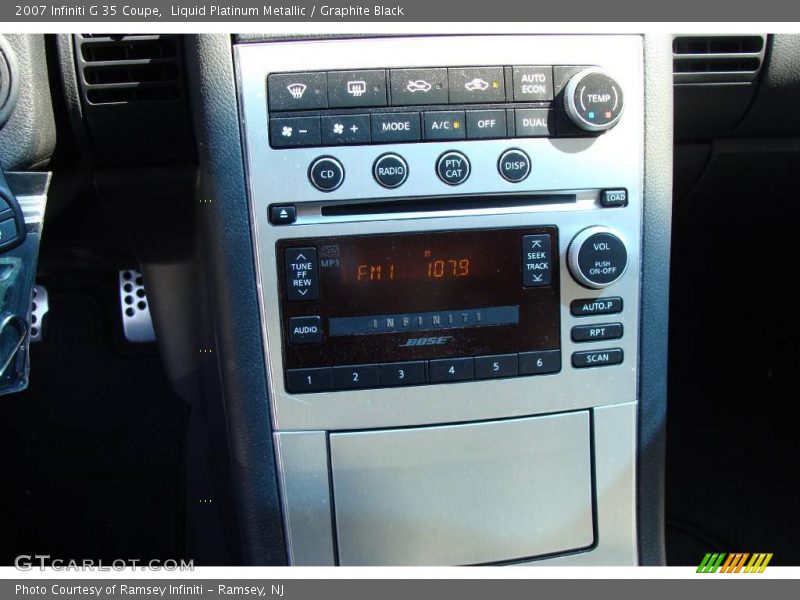 Liquid Platinum Metallic / Graphite Black 2007 Infiniti G 35 Coupe