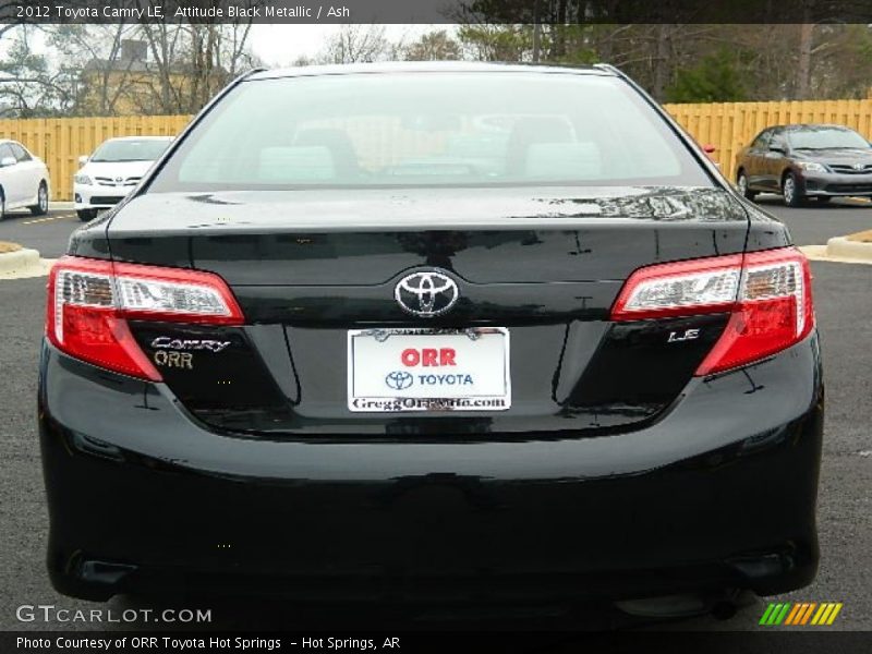 Attitude Black Metallic / Ash 2012 Toyota Camry LE