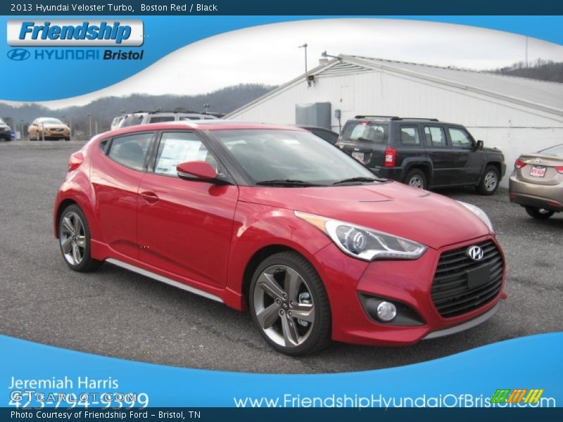 Boston Red / Black 2013 Hyundai Veloster Turbo