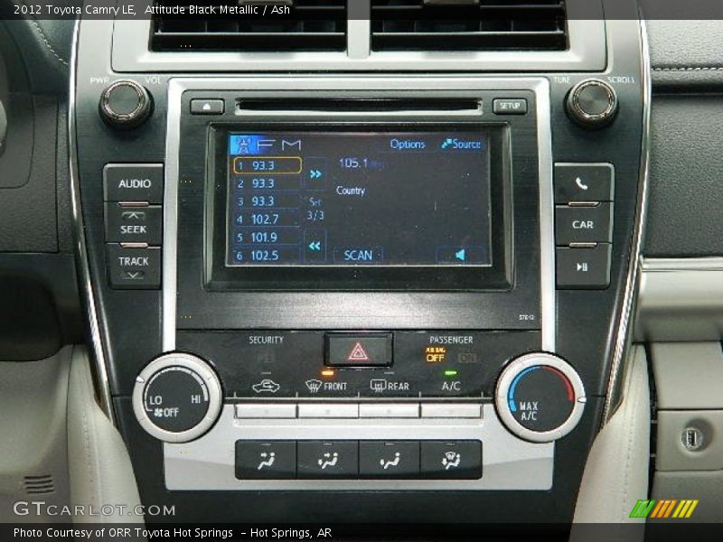 Attitude Black Metallic / Ash 2012 Toyota Camry LE