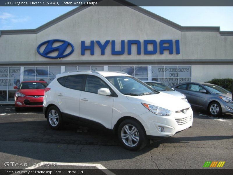 Cotton White / Taupe 2013 Hyundai Tucson GLS AWD