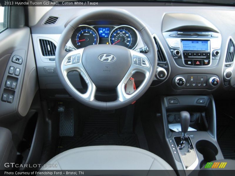 Cotton White / Taupe 2013 Hyundai Tucson GLS AWD