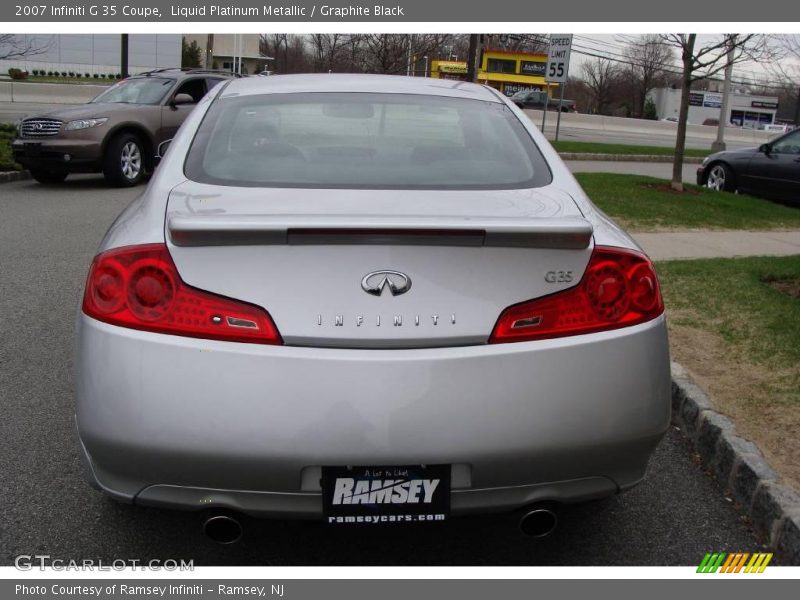 Liquid Platinum Metallic / Graphite Black 2007 Infiniti G 35 Coupe