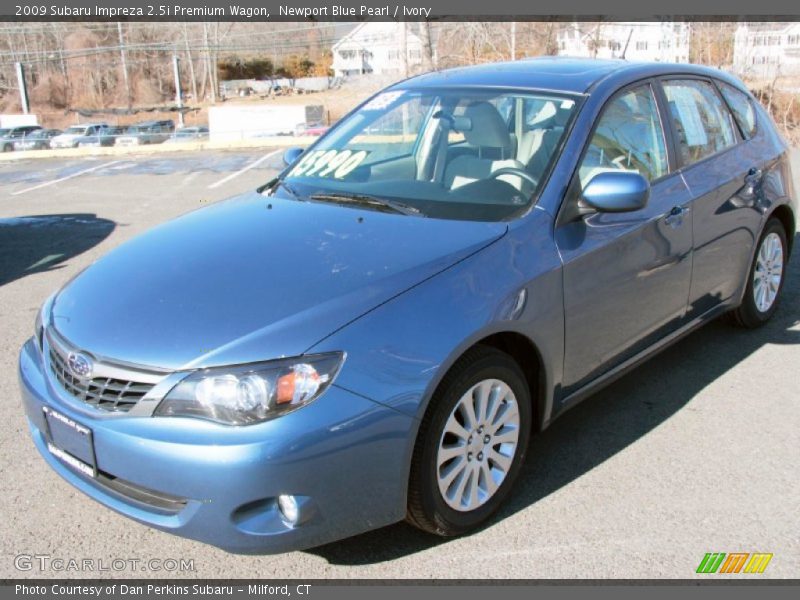 Newport Blue Pearl / Ivory 2009 Subaru Impreza 2.5i Premium Wagon