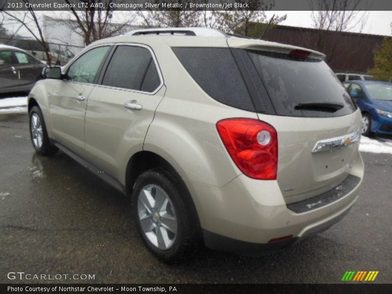 Champagne Silver Metallic / Brownstone/Jet Black 2013 Chevrolet Equinox LTZ AWD