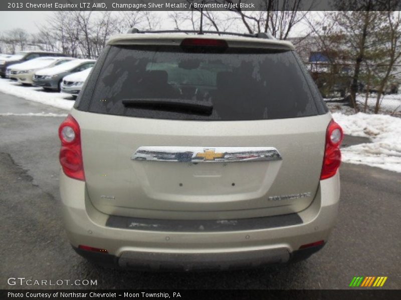 Champagne Silver Metallic / Brownstone/Jet Black 2013 Chevrolet Equinox LTZ AWD