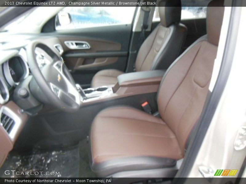 Champagne Silver Metallic / Brownstone/Jet Black 2013 Chevrolet Equinox LTZ AWD