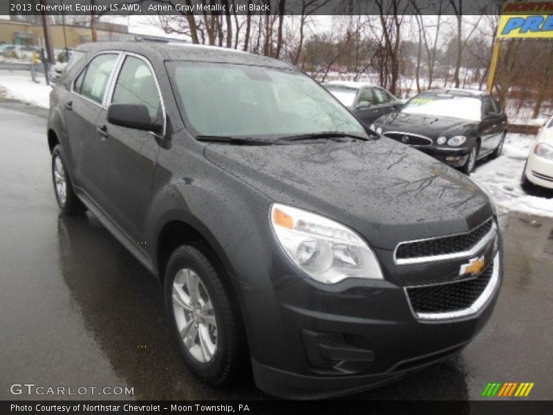 Ashen Gray Metallic / Jet Black 2013 Chevrolet Equinox LS AWD