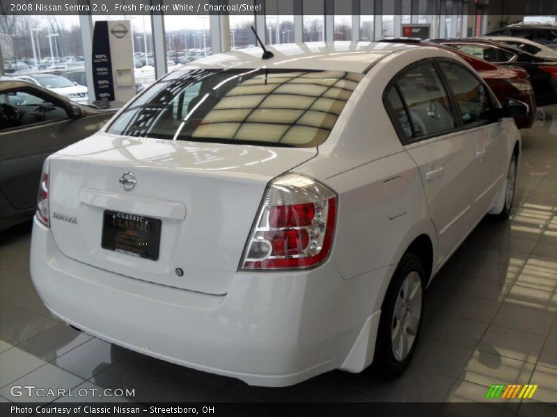 Fresh Powder White / Charcoal/Steel 2008 Nissan Sentra 2.0
