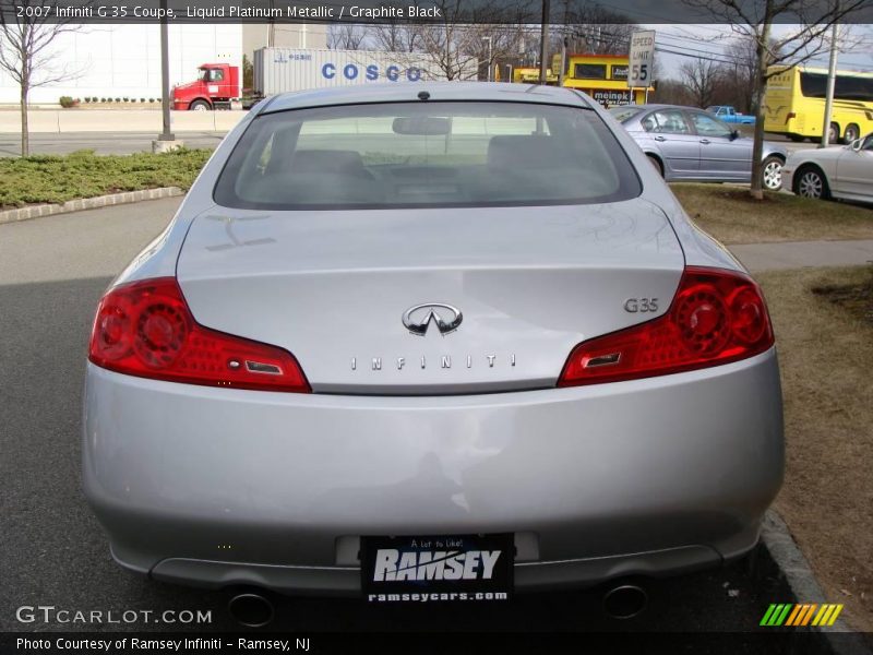 Liquid Platinum Metallic / Graphite Black 2007 Infiniti G 35 Coupe