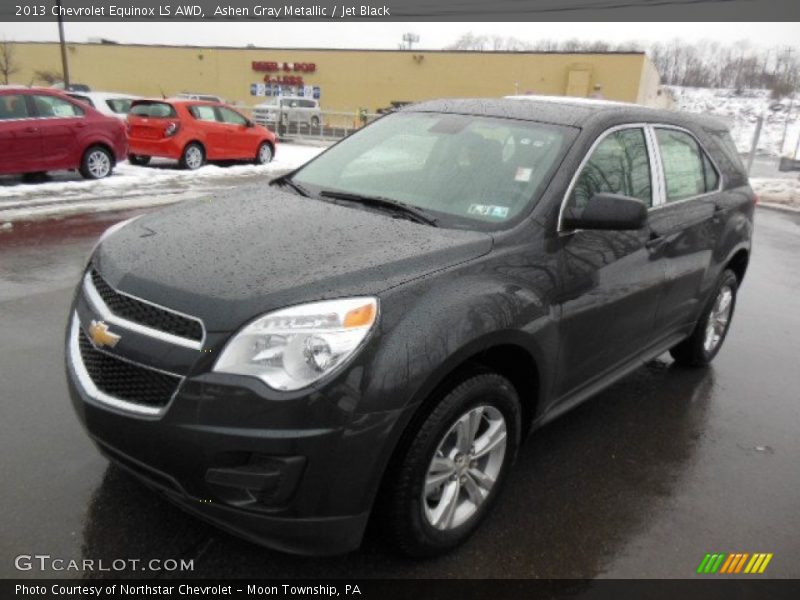 Ashen Gray Metallic / Jet Black 2013 Chevrolet Equinox LS AWD