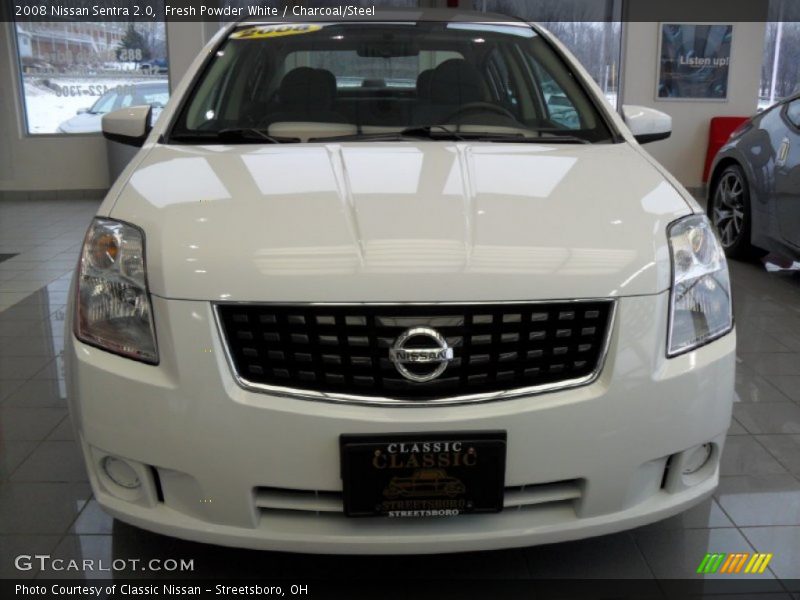 Fresh Powder White / Charcoal/Steel 2008 Nissan Sentra 2.0