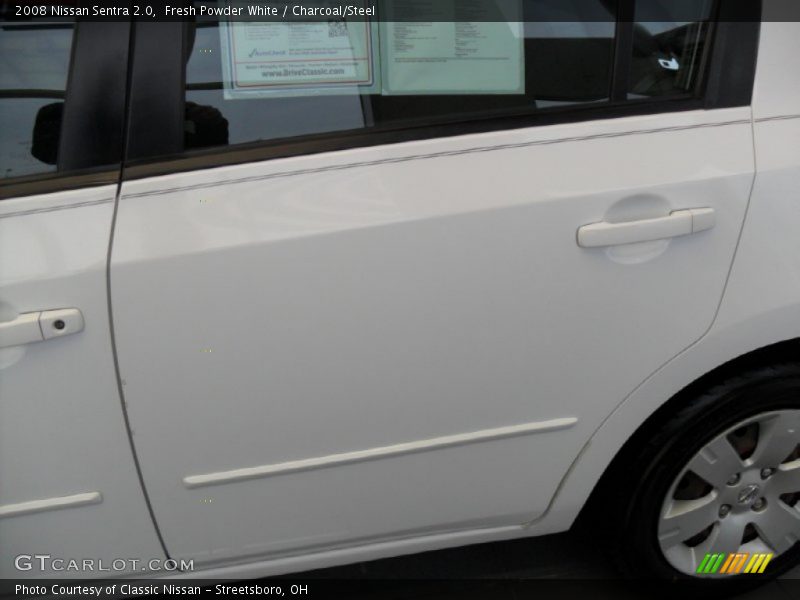 Fresh Powder White / Charcoal/Steel 2008 Nissan Sentra 2.0