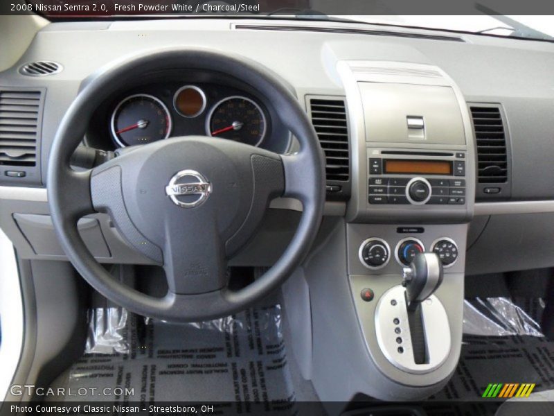 Fresh Powder White / Charcoal/Steel 2008 Nissan Sentra 2.0