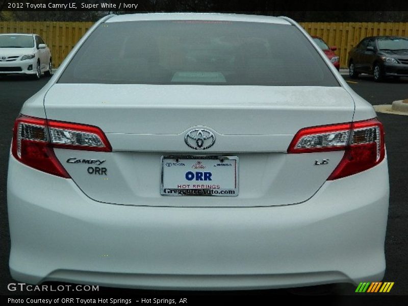 Super White / Ivory 2012 Toyota Camry LE